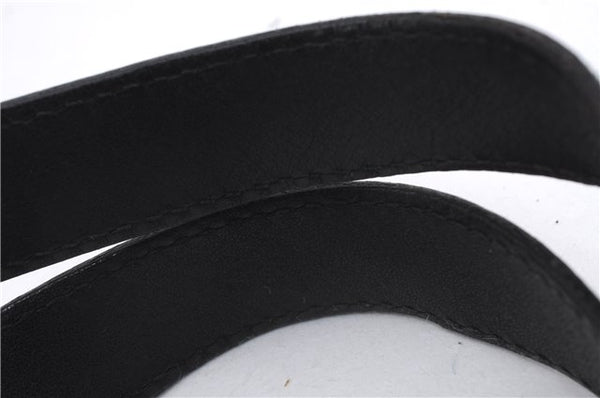 Authentic GUCCI Vintage Shoulder Tote Bag GG Canvas Leather 30501 Black 9899D