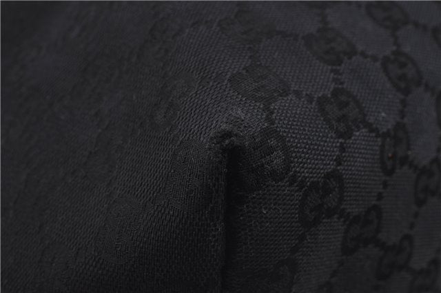 Authentic GUCCI Vintage Shoulder Tote Bag GG Canvas Leather 30501 Black 9899D