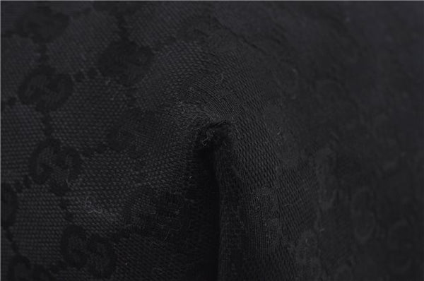 Authentic GUCCI Vintage Shoulder Tote Bag GG Canvas Leather 30501 Black 9899D