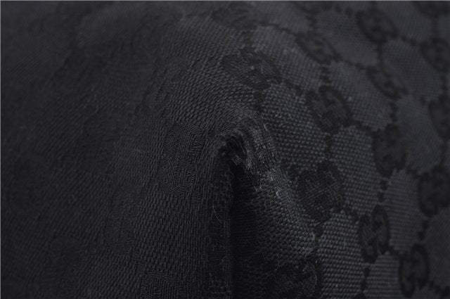 Authentic GUCCI Vintage Shoulder Tote Bag GG Canvas Leather 30501 Black 9899D