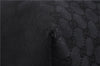 Authentic GUCCI Vintage Shoulder Tote Bag GG Canvas Leather 30501 Black 9899D