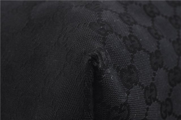 Authentic GUCCI Vintage Shoulder Tote Bag GG Canvas Leather 30501 Black 9899D