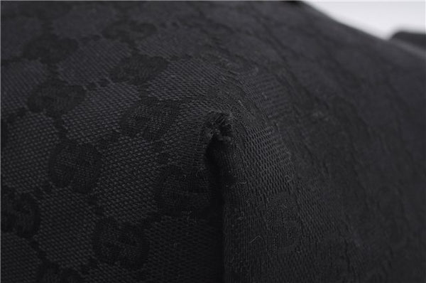 Authentic GUCCI Vintage Shoulder Tote Bag GG Canvas Leather 30501 Black 9899D