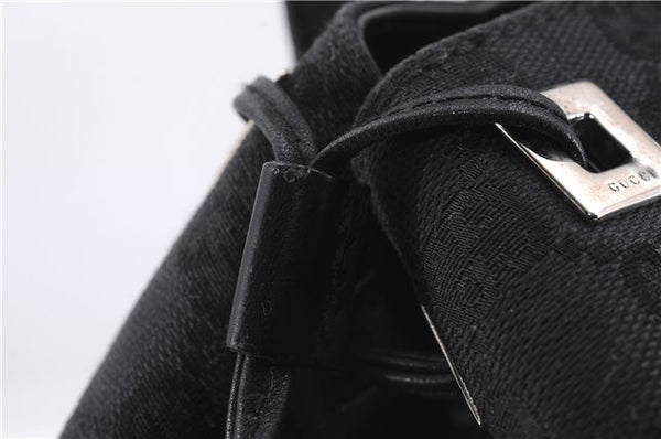 Authentic GUCCI Vintage Shoulder Tote Bag GG Canvas Leather 30501 Black 9899D