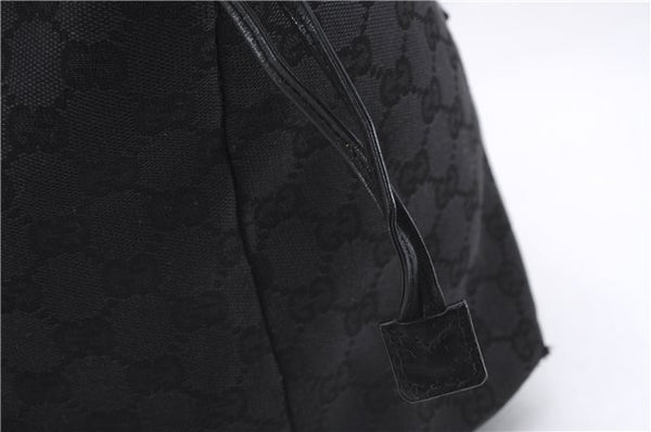 Authentic GUCCI Vintage Shoulder Tote Bag GG Canvas Leather 30501 Black 9899D