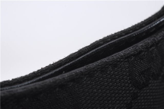 Authentic GUCCI Vintage Shoulder Tote Bag GG Canvas Leather 30501 Black 9899D