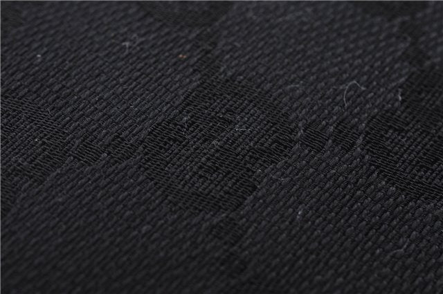 Authentic GUCCI Vintage Shoulder Tote Bag GG Canvas Leather 30501 Black 9899D