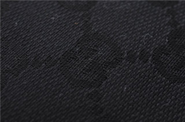 Authentic GUCCI Vintage Shoulder Tote Bag GG Canvas Leather 30501 Black 9899D