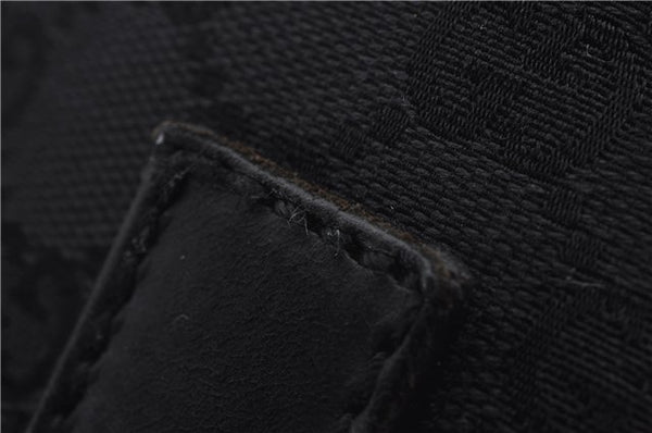 Authentic GUCCI Vintage Shoulder Tote Bag GG Canvas Leather 30501 Black 9899D