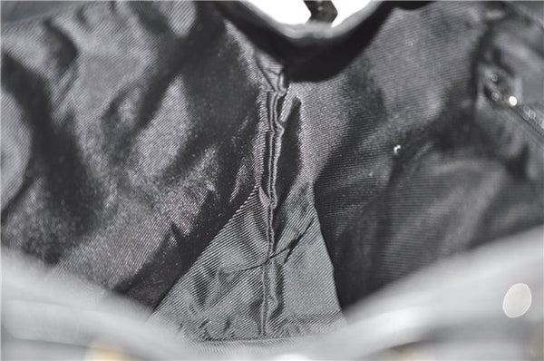 Authentic GUCCI Vintage Shoulder Tote Bag GG Canvas Leather 30501 Black 9899D