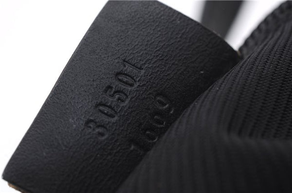 Authentic GUCCI Vintage Shoulder Tote Bag GG Canvas Leather 30501 Black 9899D