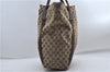 Authentic GUCCI Vintage Shoulder Tote Bag GG Canvas Leather 189669 Brown 9900D