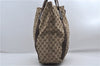 Authentic GUCCI Vintage Shoulder Tote Bag GG Canvas Leather 189669 Brown 9900D