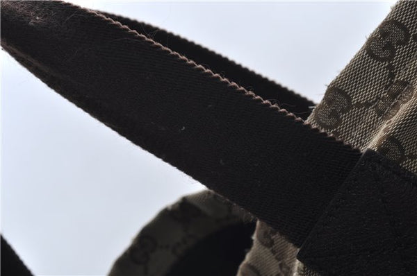 Authentic GUCCI Vintage Shoulder Tote Bag GG Canvas Leather 189669 Brown 9900D