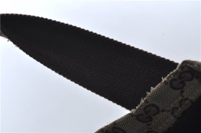 Authentic GUCCI Vintage Shoulder Tote Bag GG Canvas Leather 189669 Brown 9900D