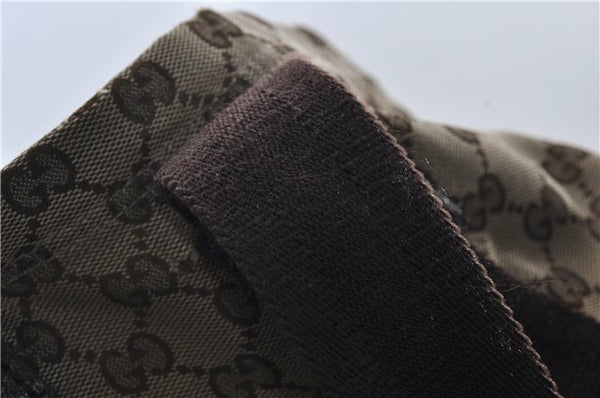 Authentic GUCCI Vintage Shoulder Tote Bag GG Canvas Leather 189669 Brown 9900D