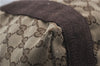 Authentic GUCCI Vintage Shoulder Tote Bag GG Canvas Leather 189669 Brown 9900D