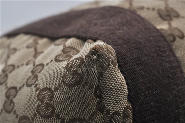 Authentic GUCCI Vintage Shoulder Tote Bag GG Canvas Leather 189669 Brown 9900D