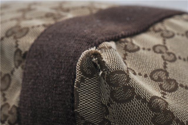 Authentic GUCCI Vintage Shoulder Tote Bag GG Canvas Leather 189669 Brown 9900D