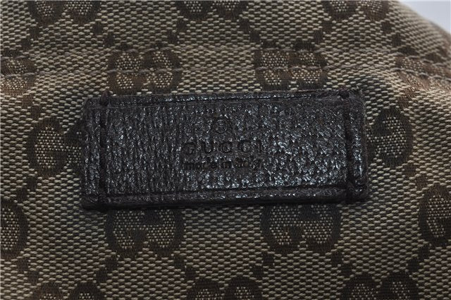 Authentic GUCCI Vintage Shoulder Tote Bag GG Canvas Leather 189669 Brown 9900D