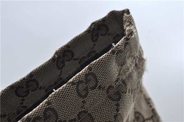 Authentic GUCCI Vintage Shoulder Tote Bag GG Canvas Leather 189669 Brown 9900D