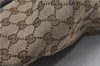 Authentic GUCCI Vintage Shoulder Tote Bag GG Canvas Leather 189669 Brown 9900D