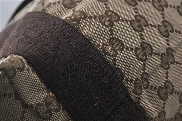 Authentic GUCCI Vintage Shoulder Tote Bag GG Canvas Leather 189669 Brown 9900D