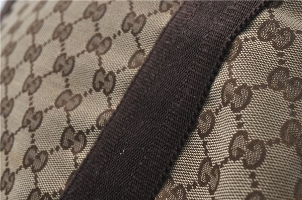 Authentic GUCCI Vintage Shoulder Tote Bag GG Canvas Leather 189669 Brown 9900D