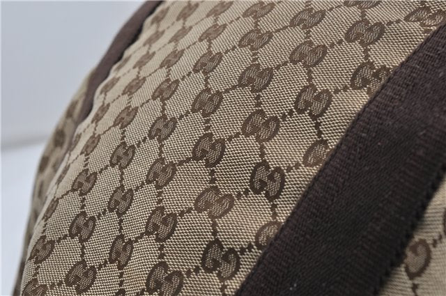 Authentic GUCCI Vintage Shoulder Tote Bag GG Canvas Leather 189669 Brown 9900D