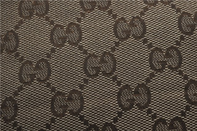 Authentic GUCCI Vintage Shoulder Tote Bag GG Canvas Leather 189669 Brown 9900D