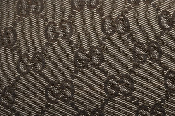 Authentic GUCCI Vintage Shoulder Tote Bag GG Canvas Leather 189669 Brown 9900D