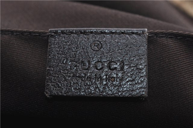 Authentic GUCCI Vintage Shoulder Tote Bag GG Canvas Leather 189669 Brown 9900D