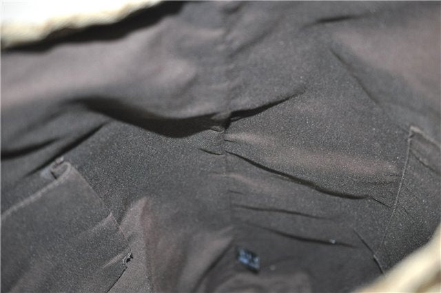 Authentic GUCCI Vintage Shoulder Tote Bag GG Canvas Leather 189669 Brown 9900D