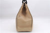 Authentic GUCCI Vintage Shoulder Hand Bag Leather Wood 106234 Beige Brown 9902D