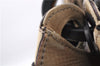 Authentic GUCCI Vintage Shoulder Hand Bag Leather Wood 106234 Beige Brown 9902D