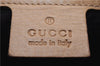Authentic GUCCI Vintage Shoulder Hand Bag Leather Wood 106234 Beige Brown 9902D