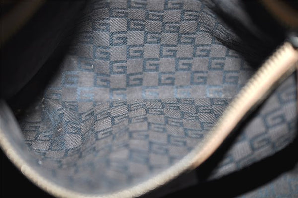 Authentic GUCCI Vintage Shoulder Hand Bag Leather Wood 106234 Beige Brown 9902D