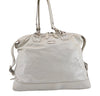 Authentic CELINE Vintage Shoulder Tote Bag Enamel White 9902F