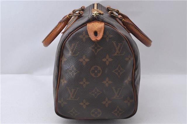 Authentic Louis Vuitton Monogram Speedy 25 Hand Bag M41528 LV 9909C