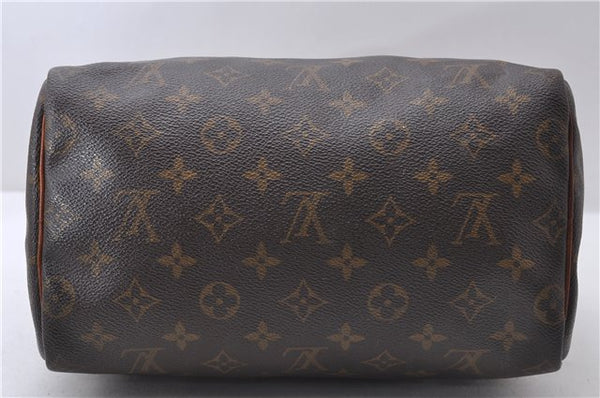 Authentic Louis Vuitton Monogram Speedy 25 Hand Bag M41528 LV 9909C