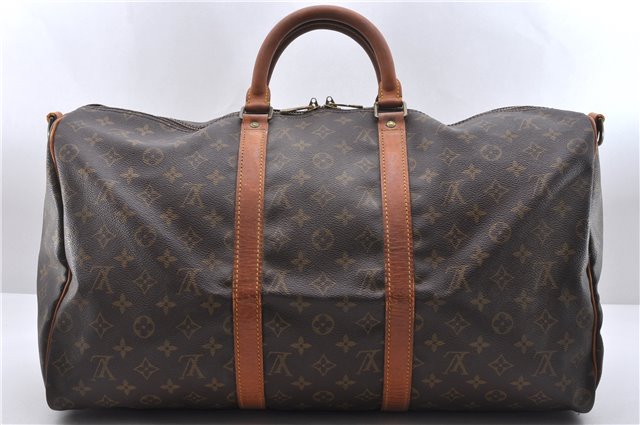 Auth Louis Vuitton Monogram Keepall Bandouliere 50 Boston Bag M41416 LV 9910C