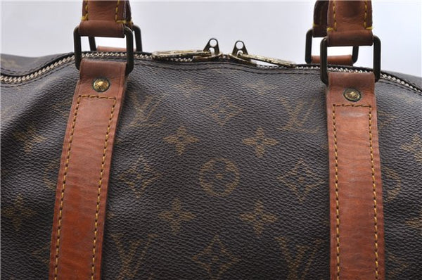 Auth Louis Vuitton Monogram Keepall Bandouliere 50 Boston Bag M41416 LV 9910C