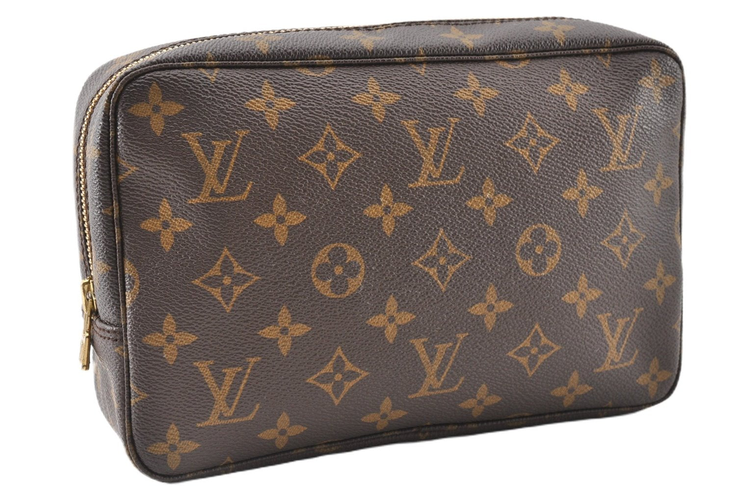 Auth Louis Vuitton Monogram Trousse Toilette 23 Clutch Hand Bag M47524 LV 9910F