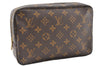 Auth Louis Vuitton Monogram Trousse Toilette 23 Clutch Hand Bag M47524 LV 9910F