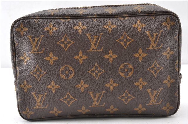 Auth Louis Vuitton Monogram Trousse Toilette 23 Clutch Hand Bag M47524 LV 9910F