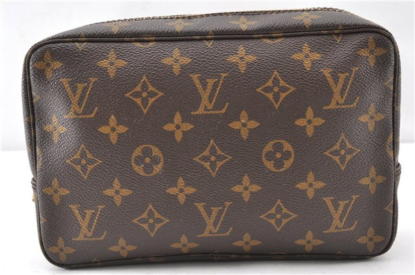 Auth Louis Vuitton Monogram Trousse Toilette 23 Clutch Hand Bag M47524 LV 9910F