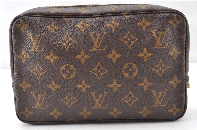 Auth Louis Vuitton Monogram Trousse Toilette 23 Clutch Hand Bag M47524 LV 9910F