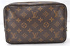 Auth Louis Vuitton Monogram Trousse Toilette 23 Clutch Hand Bag M47524 LV 9910F