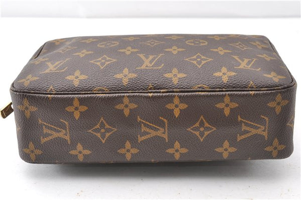 Auth Louis Vuitton Monogram Trousse Toilette 23 Clutch Hand Bag M47524 LV 9910F
