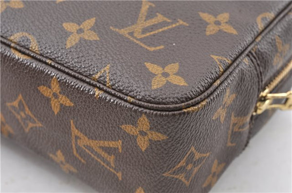 Auth Louis Vuitton Monogram Trousse Toilette 23 Clutch Hand Bag M47524 LV 9910F